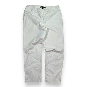 Lafayette 148‎ White Cropped Pants Ankle Trousers Womens 6